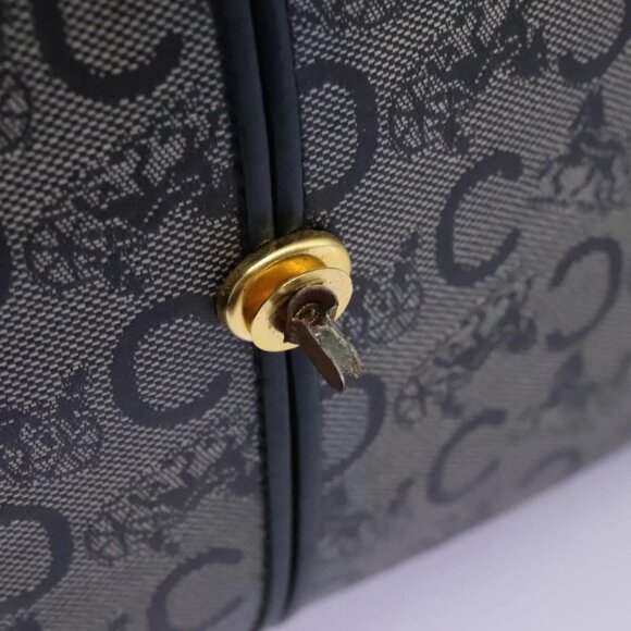 CELINE C Sulky Shoulder Bag PVC Navy Gold - Picture 9 of 15